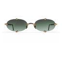 Heritage Percée Or Jaune & Bois d'Amarante & 8 Diamants — verres verts — vue de face