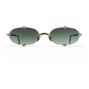 Heritage Percée Or Jaune & Bois d'Ébène & 8 Diamants — verres verts — vue de face