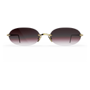 Heritage Percée Titane Enrobé d'Or Jaune & 4 Diamants — verres rosés — vue de face