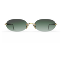 Heritage Percée Titane Enrobé d'Or Jaune & 4 Diamants — verres verts — vue de face