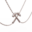Pendentif Marteaux Héritage Double Chaine MM Pavé - Or rose