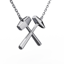 Pendentif Marteaux Héritage GM Tout Or - Platine