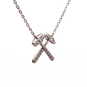 Pendentif Marteaux Héritage MM Pavé - Or rose