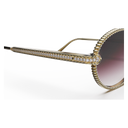 Take Couture Or Jaune Pavé de Diamants — verres rosés — détail de tenon