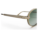 Take Couture Or Jaune Pavé de Diamants — verres verts — détail de tenon