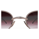 Take Couture Or Rose Pavé de Diamants & Bois de Loupe — verres rosés — détail de pont
