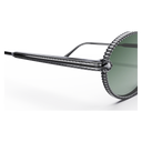 Take Couture Titane Poli — verres verts — détail de tenon