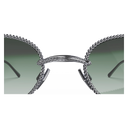 Take Couture Titane Poli — verres verts — détail de pont