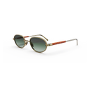 Take Couture Titane Enrobé d'Or Jaune & Bois de Loupe — verres verts — vue trois-quarts