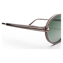 Take Couture Titane Enrobé d'Or Rose — verres verts — détail de tenon