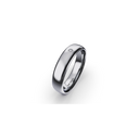 Alliance Demi Jonc Confort 4.5mm 1 Diamant - Platine