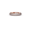 Alliance Diamant Demi Jonc Pavé Tour Complet - Or rose