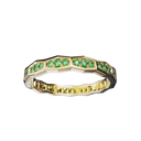 Alliance Maillon Marteaux Tsavorites - Or jaune