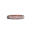 Alliance Maillon Marteaux Saphirs Roses - Or rose