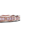 Alliance Maillon Marteaux Saphirs Roses - Or rose