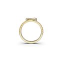 Bague Marteaux Héritage Pavée - Or jaune