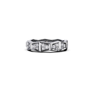 Bague Maillon Marteaux Pavée - Or gris