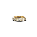 Bague Maillon Marteaux Pavée - Or jaune