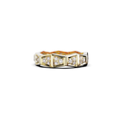 Bague Maillon Marteaux Pavée - Or jaune