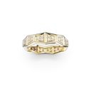 Bague Maillon Marteaux Pavée - Or jaune