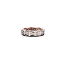 Bague Maillon Marteaux Pavée - Or rose