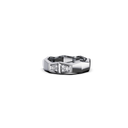 Bague Maillon Marteaux Semi Pavée - Or gris