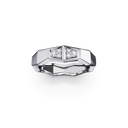 Bague Maillon Marteaux Semi Pavée - Or gris