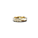 Bague Maillon Marteaux Semi Pavée - Or jaune