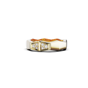 Bague Maillon Marteaux Semi Pavée - Or jaune