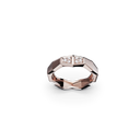 Bague Maillon Marteaux Semi Pavée - Or rose