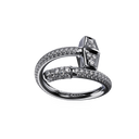 Bague Marteaux Classique MM Pavée - Or gris