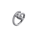 Bague Marteaux Classique MM Pavée - Or gris