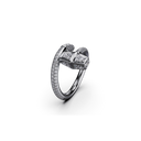 Bague Marteaux Classique MM Pavée - Or gris