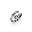 Bague Marteaux Classique MM Pavée - Or gris