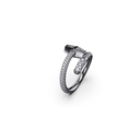 Bague Marteaux Classique MM Pavée - Or gris