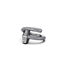 Bague Marteaux Classique MM Pavée - Or gris