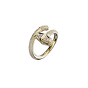 Bague Marteaux Classique MM Pavée - Or jaune