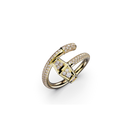 Bague Marteaux Classique MM Pavée - Or jaune