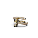 Bague Marteaux Classique MM Pavée - Or jaune