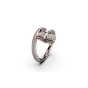 Bague Marteaux Classique MM Pavée - Or rose