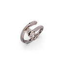 Bague Marteaux Classique MM Pavée - Or rose