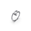 Bague Marteaux Classique PM Semi Pavée - Or gris