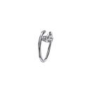 Bague Marteaux Classique PM Semi Pavée - Or gris