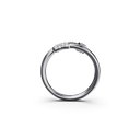 Bague Marteaux Classique PM Semi Pavée - Or gris