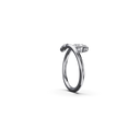 Bague Marteaux Classique PM Semi Pavée - Or gris