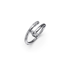 Bague Marteaux Classique PM Semi Pavée - Or gris