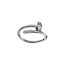 Bague Marteaux Classique PM Semi Pavée - Or gris