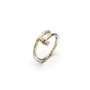 Bague Marteaux Classique PM Semi Pavée - Or jaune