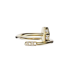 Bague Marteaux Classique PM Semi Pavée - Or jaune