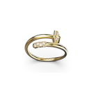Bague Marteaux Classique PM Semi Pavée - Or jaune